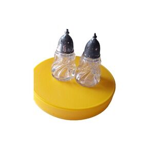 Fostoria COLONY CRYSTAL 3 1/2" SALT & PEPPER SHAKERS‎ BEAUTIFUL